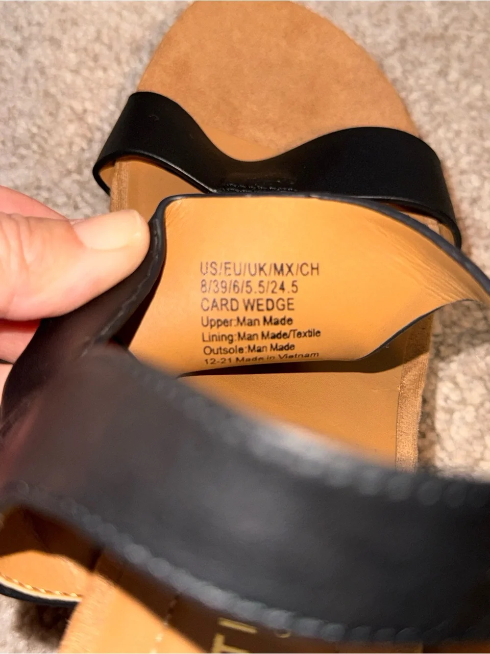 Kenneth Cole Reaction Women's Card T-strap Wedge Casual Sandals - Size 8